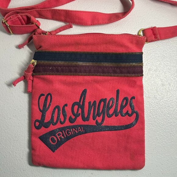 Robin Ruth Crossbody Los Angeles Bag Double Zipper Adjustable Removable Strap - Picture 1 of 7